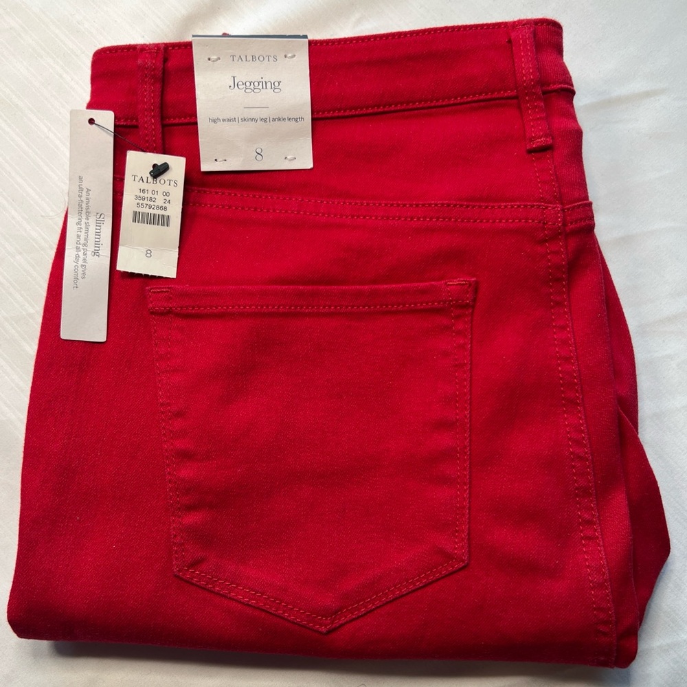 Talbots Women's Red Jeggings Size 8